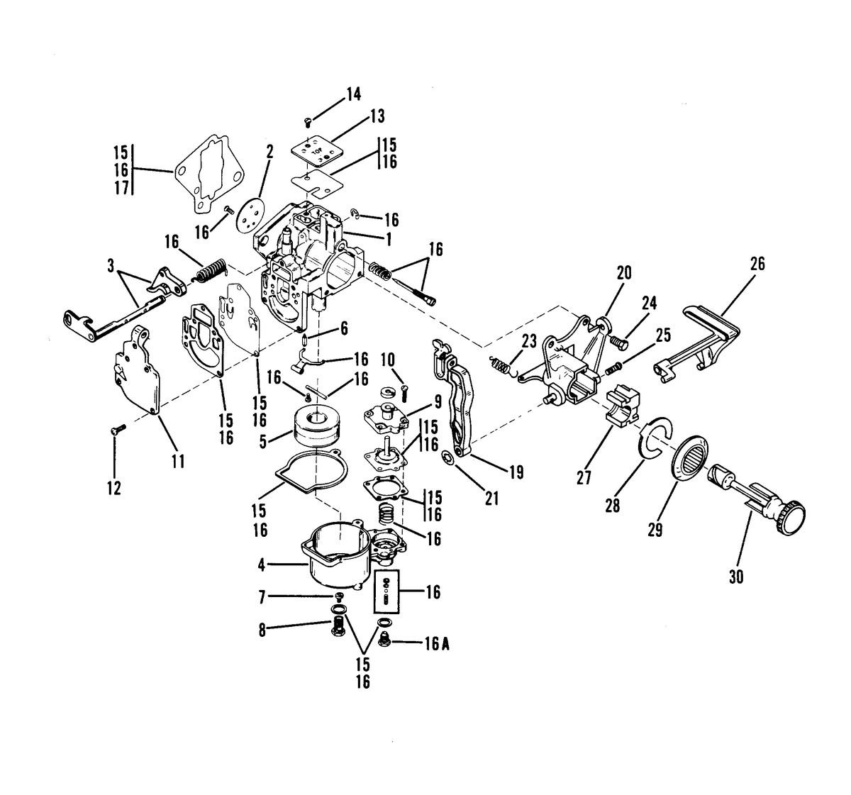 RACE OUTBOARD 10 XS CARBURETOR ASSEMBLY