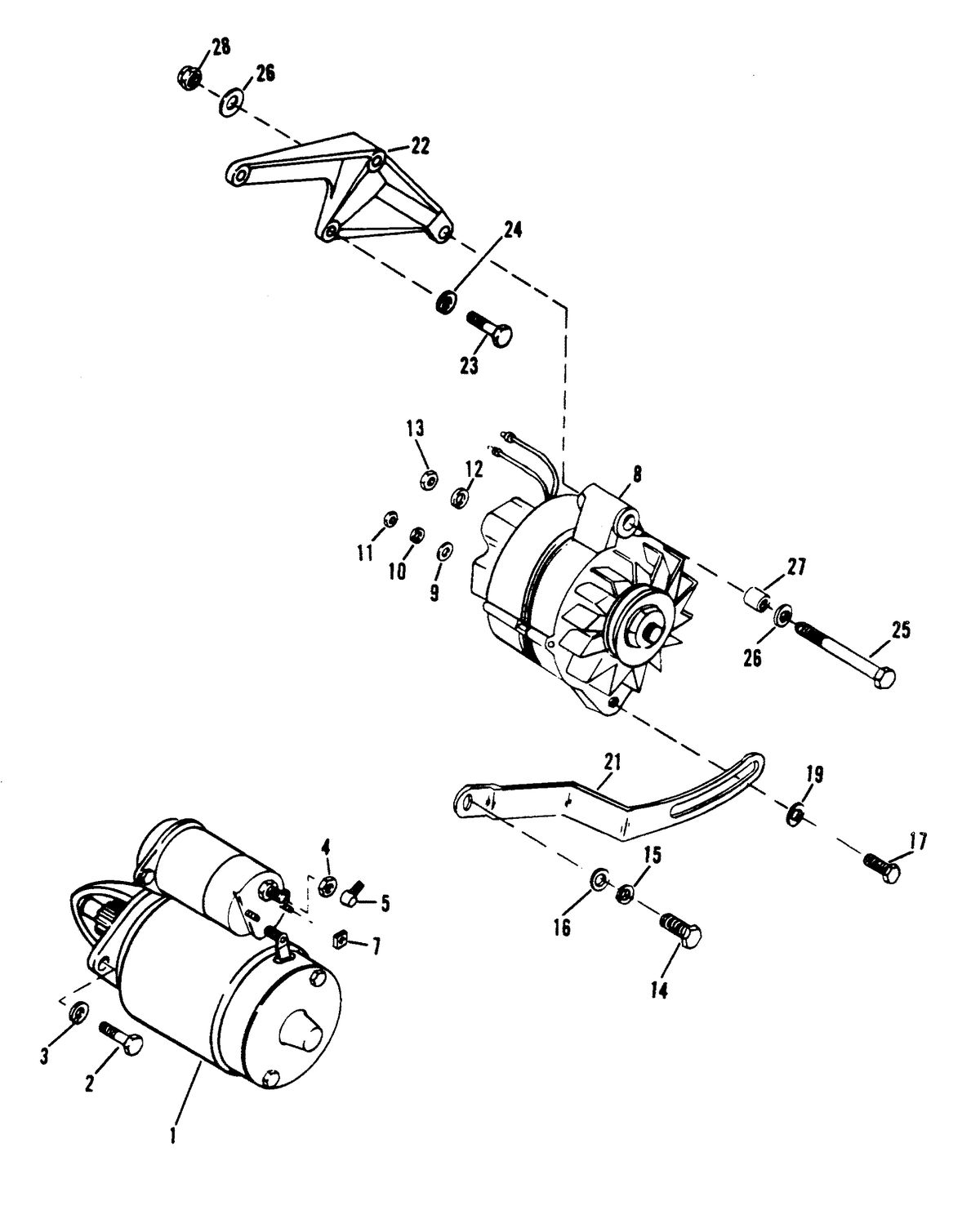 MERCRUISER 8.2L W/HURTH INBOARD GEN V STARTER AND ALTERNATOR