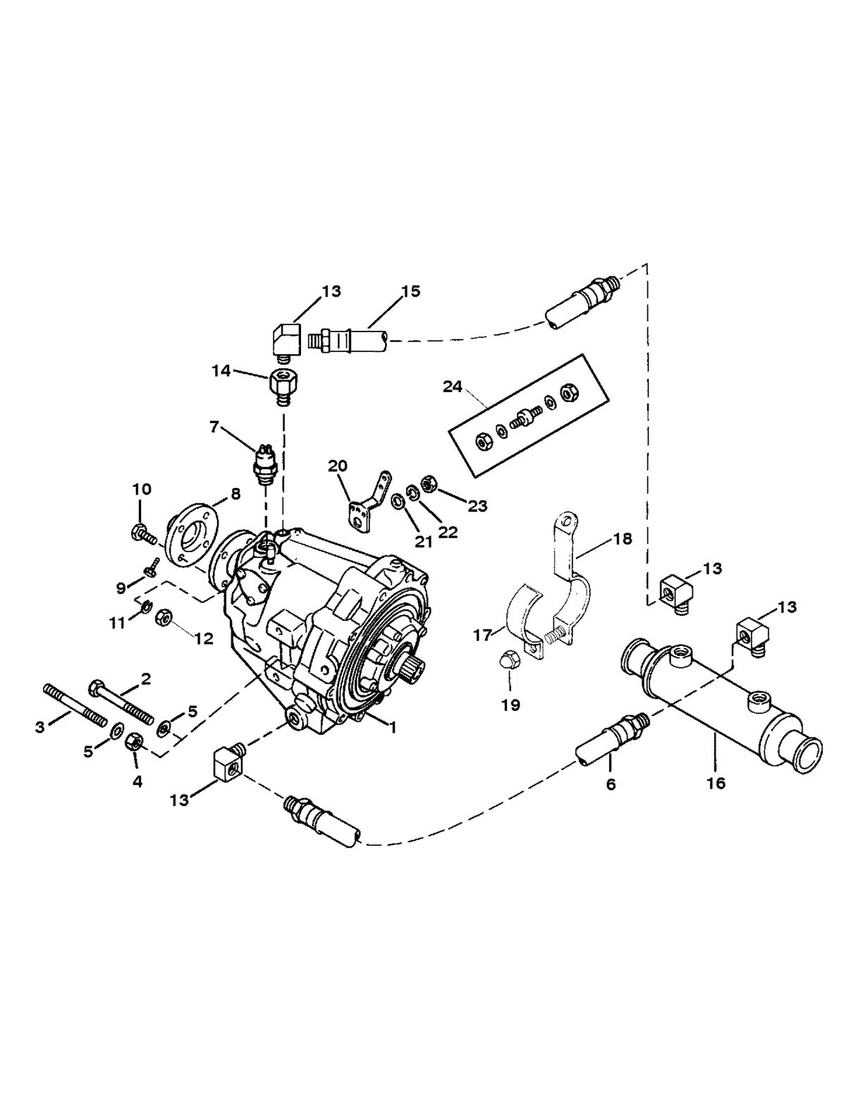 MERCRUISER MIE 5.7L INBOARD TRANSMISSION AND RELATED PARTS (B/W 71C)
