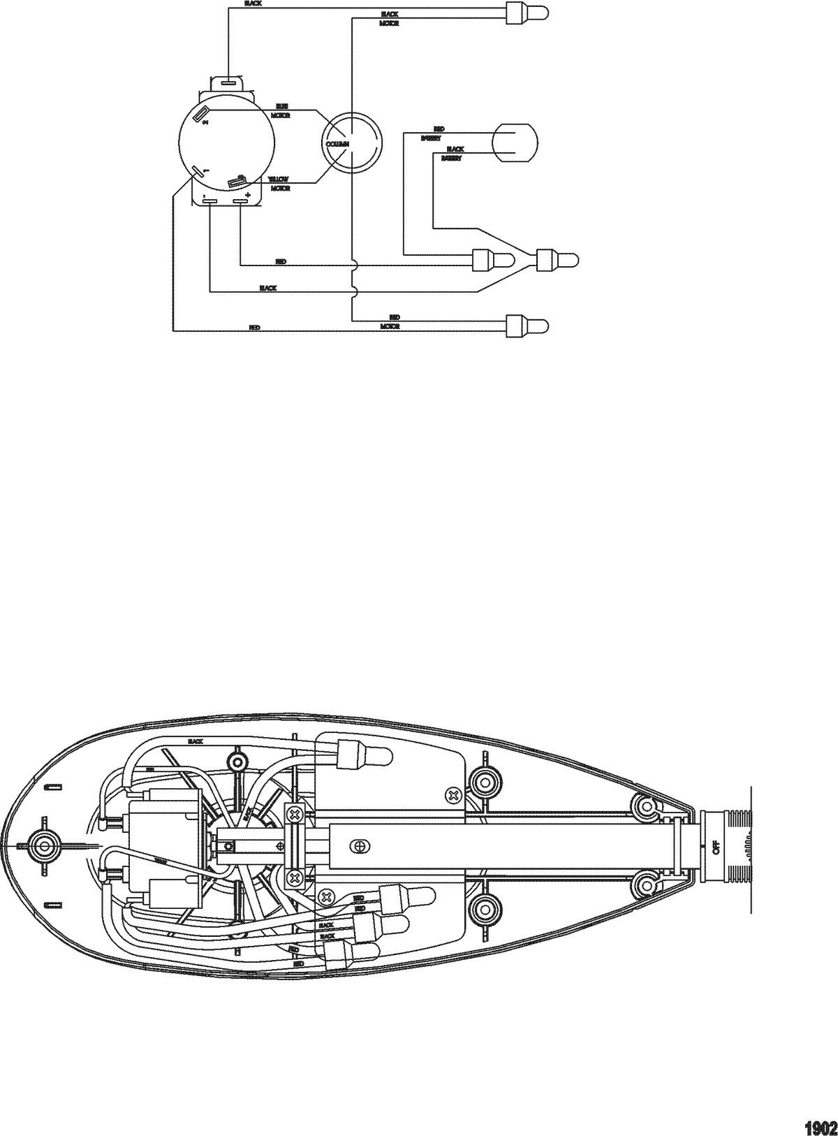 TROLLING MOTOR MOTORGUIDE ENERGY SERIES Wire Diagram(Model ET44) (12 Volt)