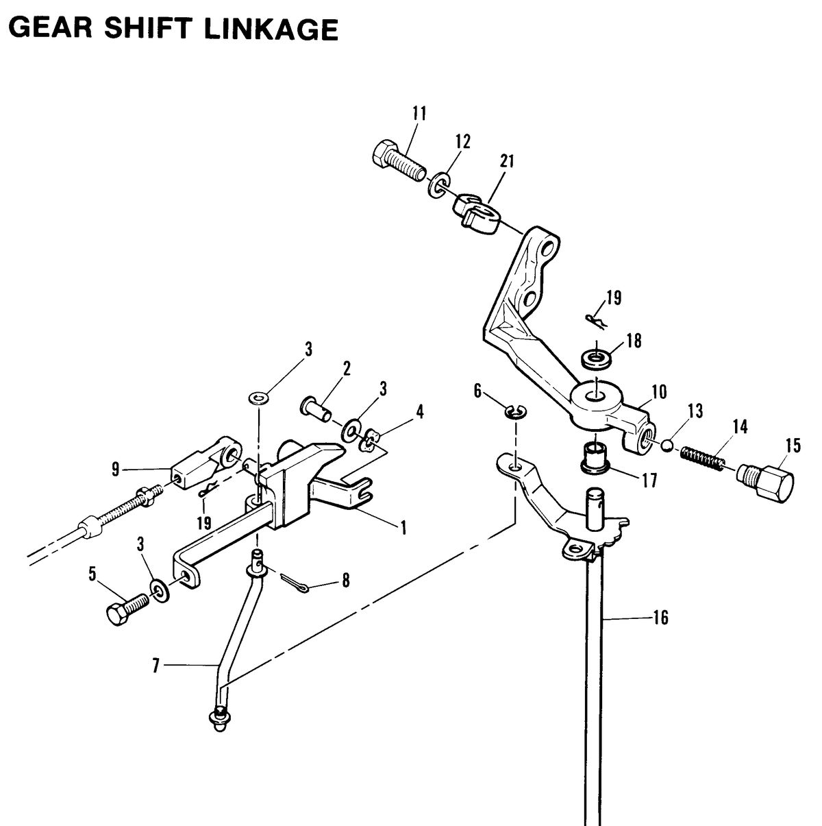 MARINER 55 HP GEAR SHIFT LINKAGE