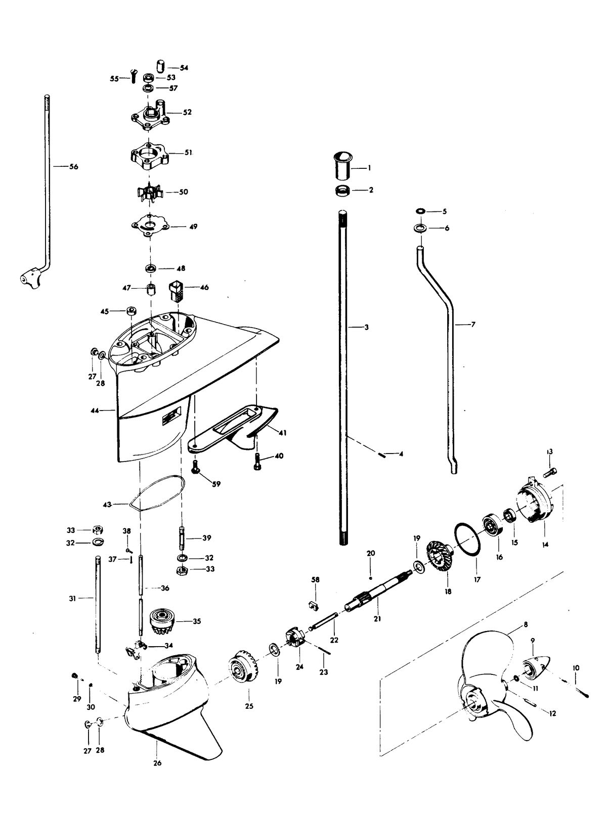 CHRYSLER 35 H.P. GEAR HOUSING