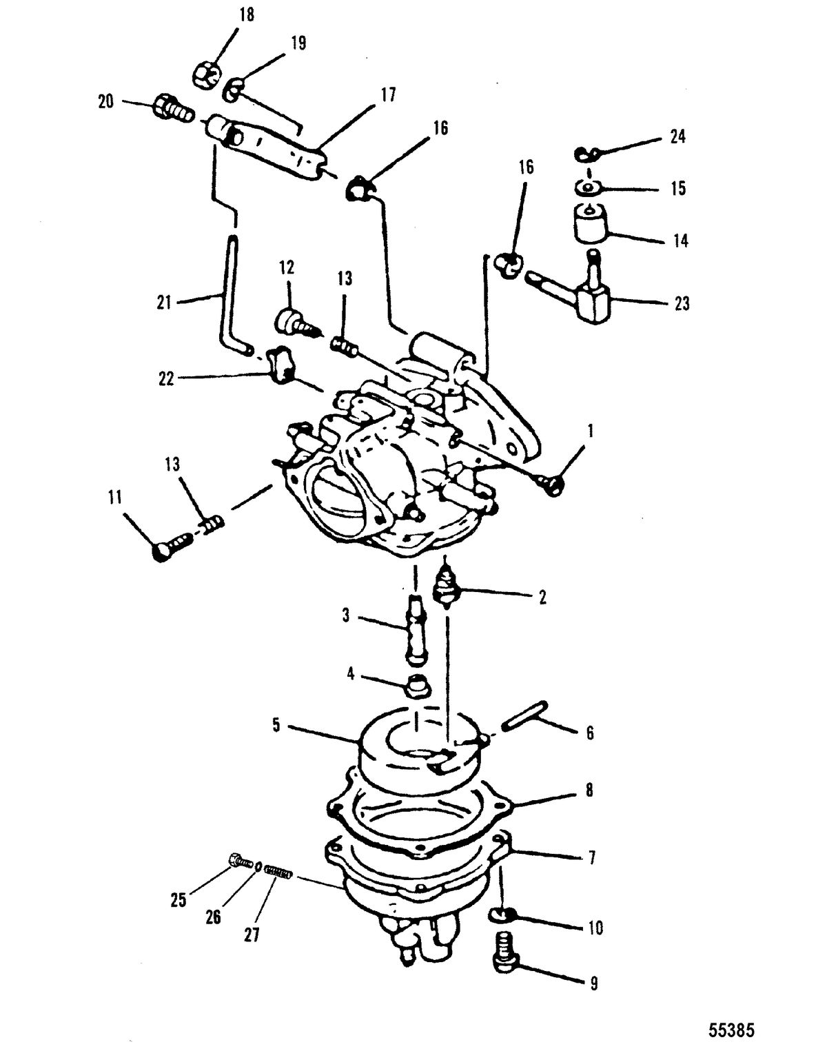 MARINER 20 HP MARINER CARBURETOR