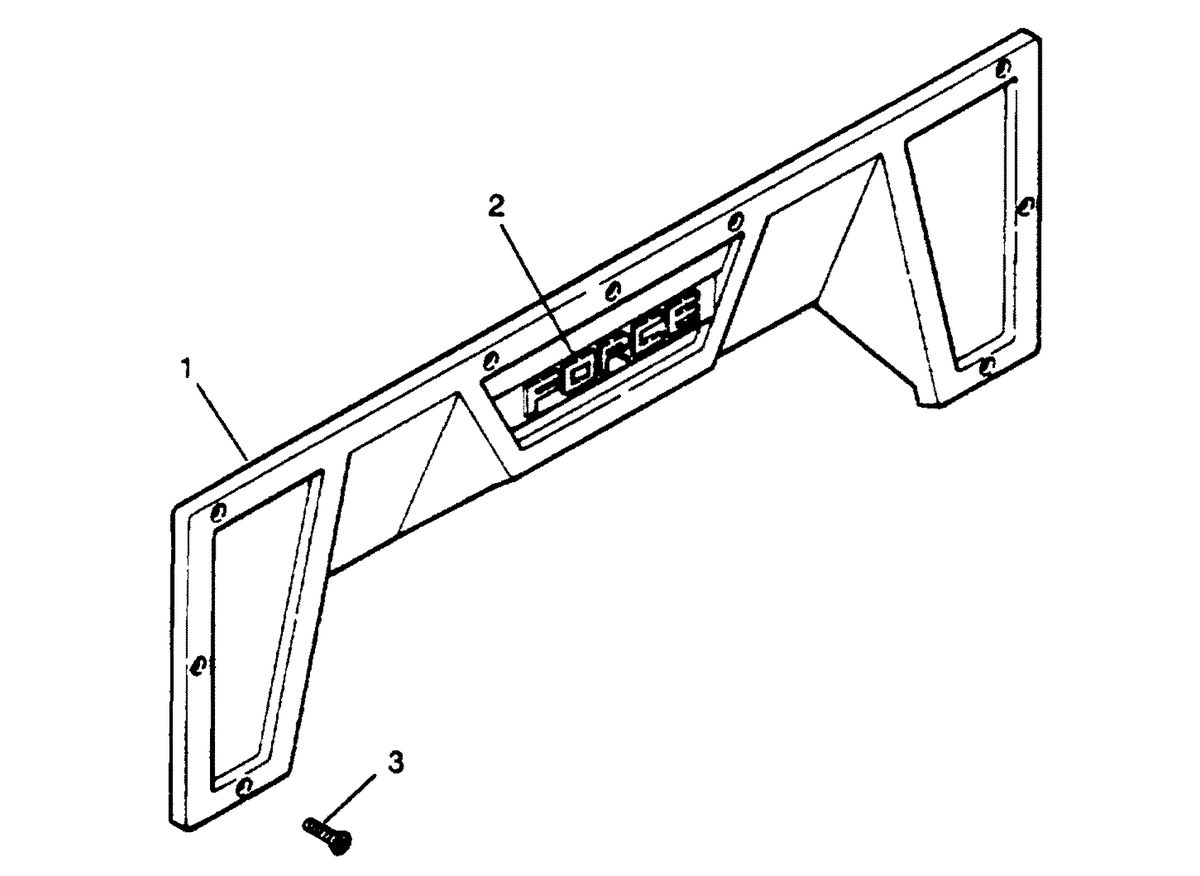 FORCE FORCE 1989 85 H.P. "A" MODEL L-DRIVE TRANSOM SHIELD