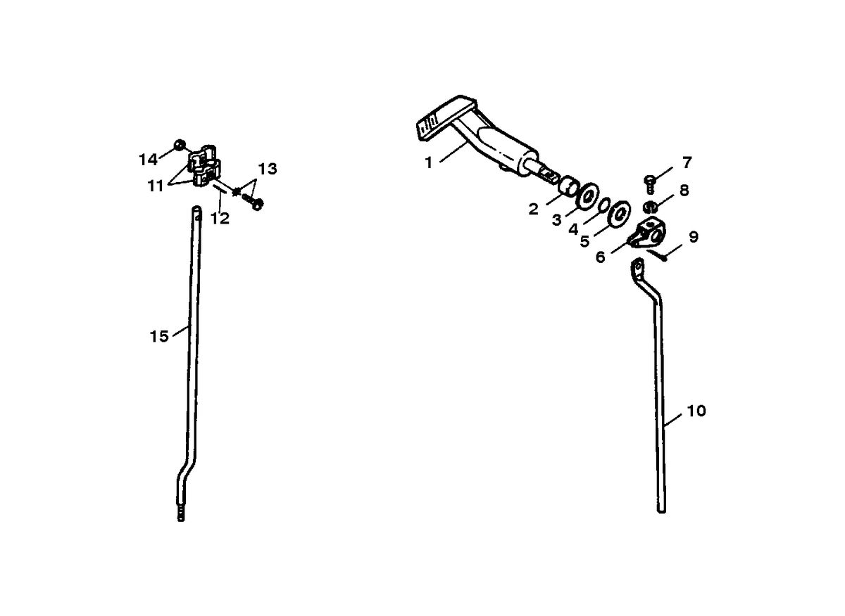 SEARS GAMEFISHER 5 H.P. (1998) SHIFT LINKAGE