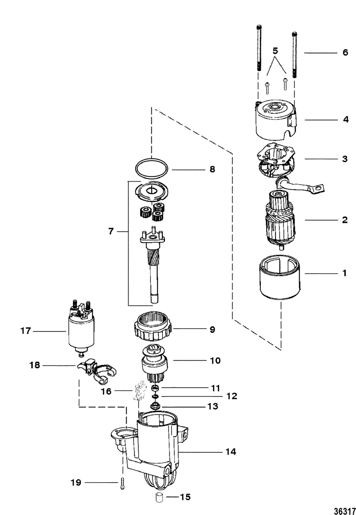 MERCRUISER 454/502 MPI MAG BRAVO (GEN VI) STARTER MOTOR(PG260)