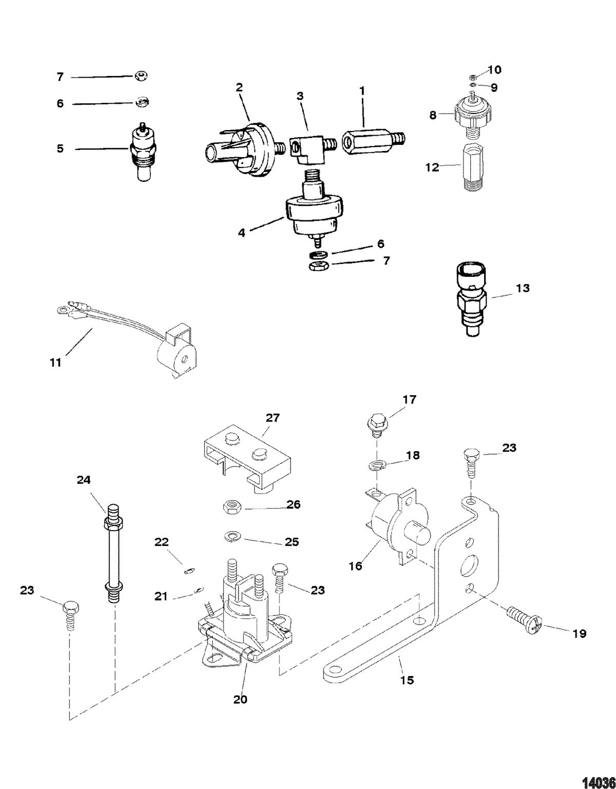 MERCRUISER 4.3L ALPHA/BRAVO (262 CID - GEN +) Electrical Components