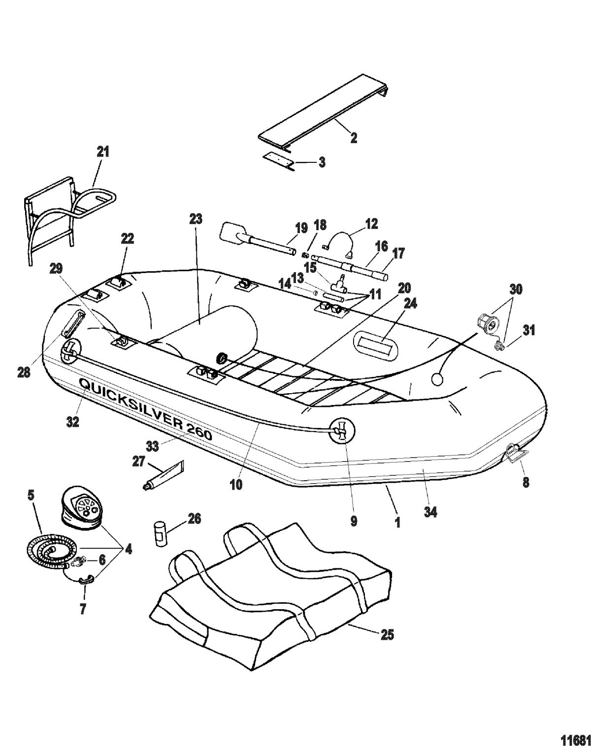 INFLATABLES QUICKSILVER PVC SOFT BOTTOM Quicksilver Inflatables(260)