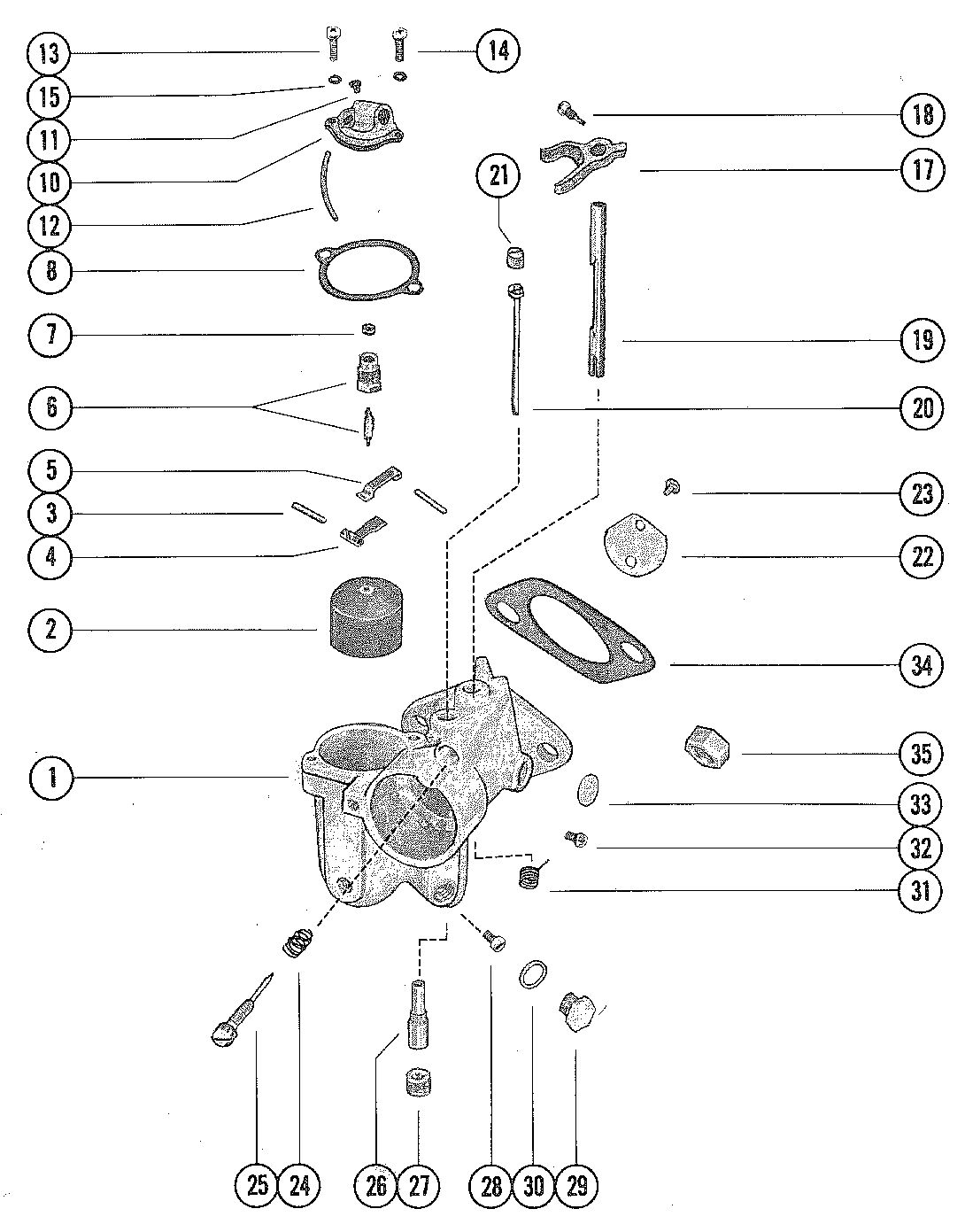 MERCURY MERC 115 CARBURETOR ASSEMBLY
