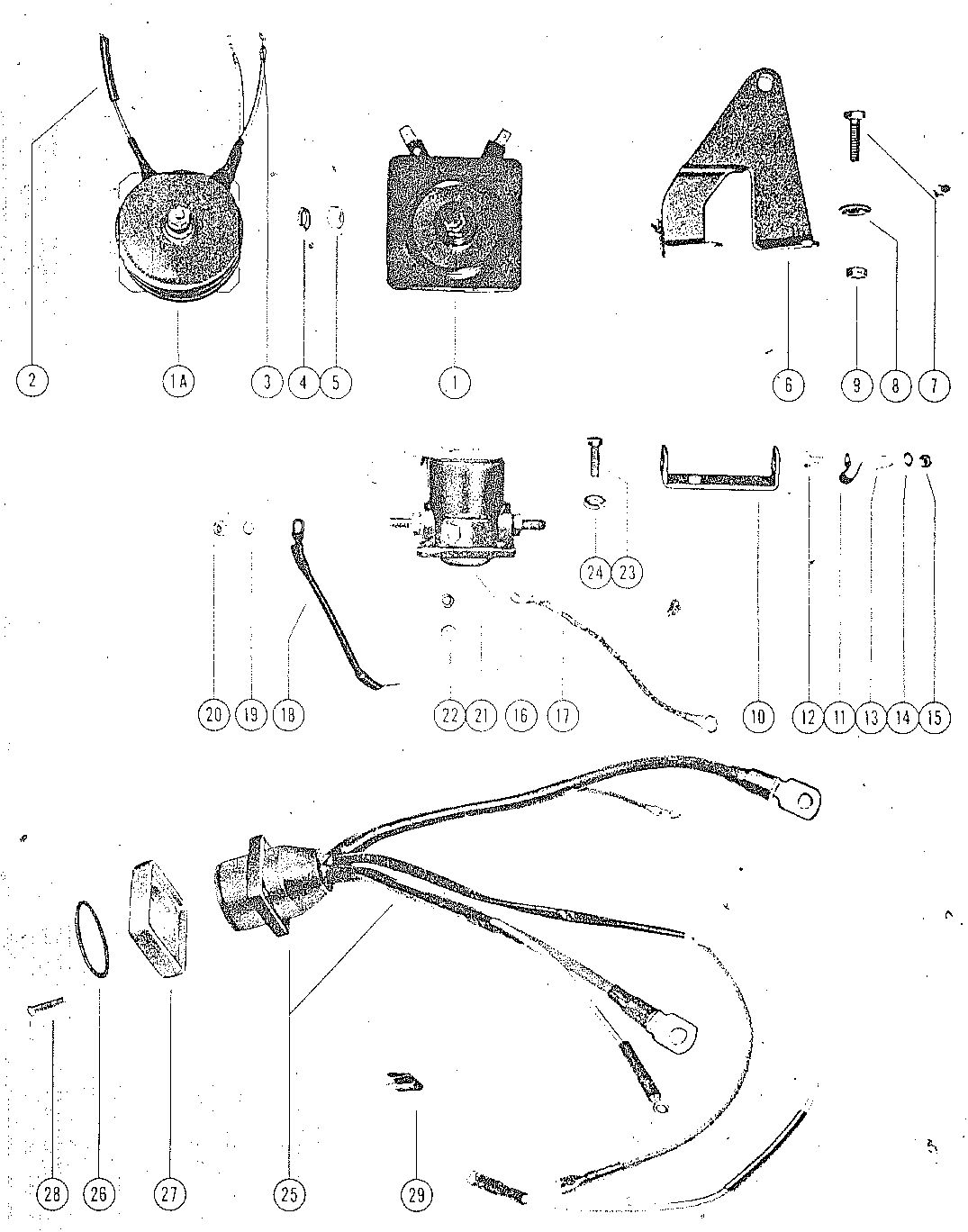 MARK MARK 58, MARK 55A, MARK 58A RECTIFIER, STARTER SOLENOID AND WIRING HARNESS