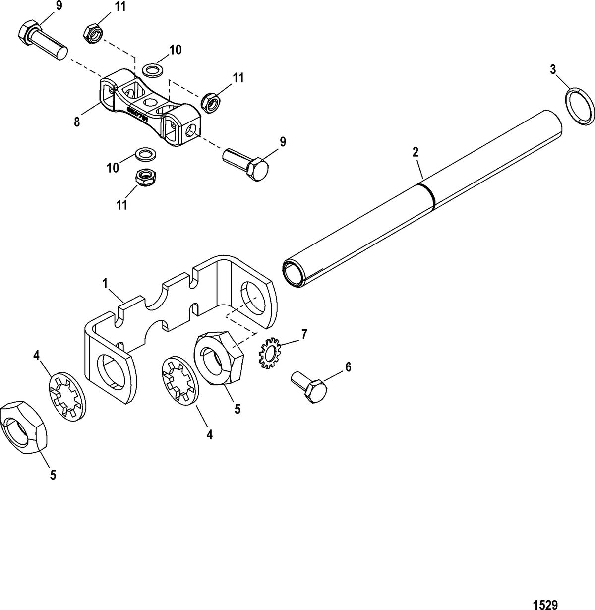 MERCURY/MARINER 150/175/200 EFI Steering Attaching Kit