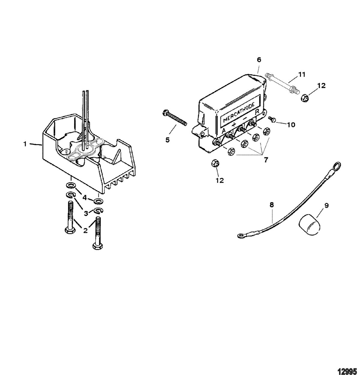 MERCRUISER 4.3L EFI ALPHA/BRAVO (262 CID - GEN+) Mercathode Components