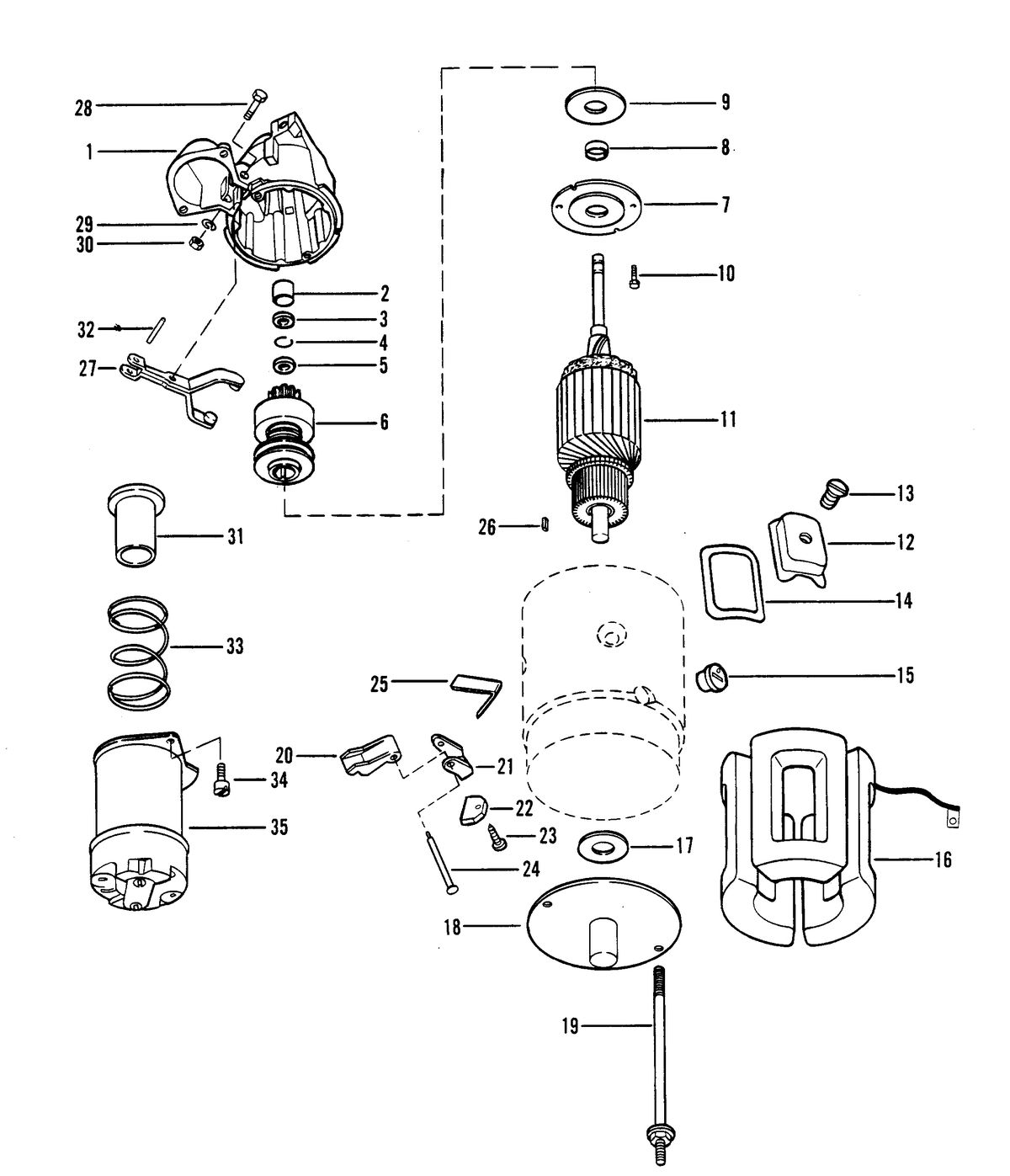 MERCRUISER 488R ENGINE STARTER MOTOR ASSEMBLY