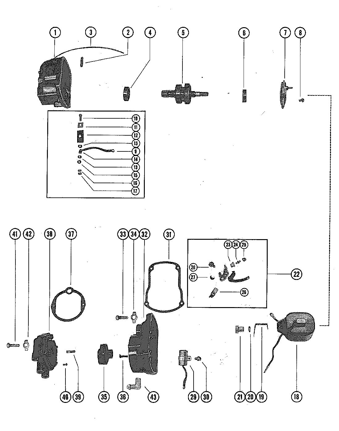 MERCURY MERC 500-6 MAGNETO ASSEMBLY (INTERNAL PARTS)