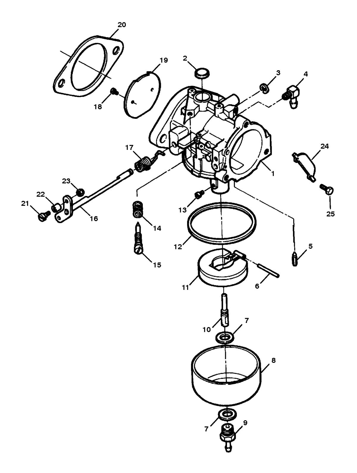 FORCE FORCE 75 H.P. (1998) CARBURETOR