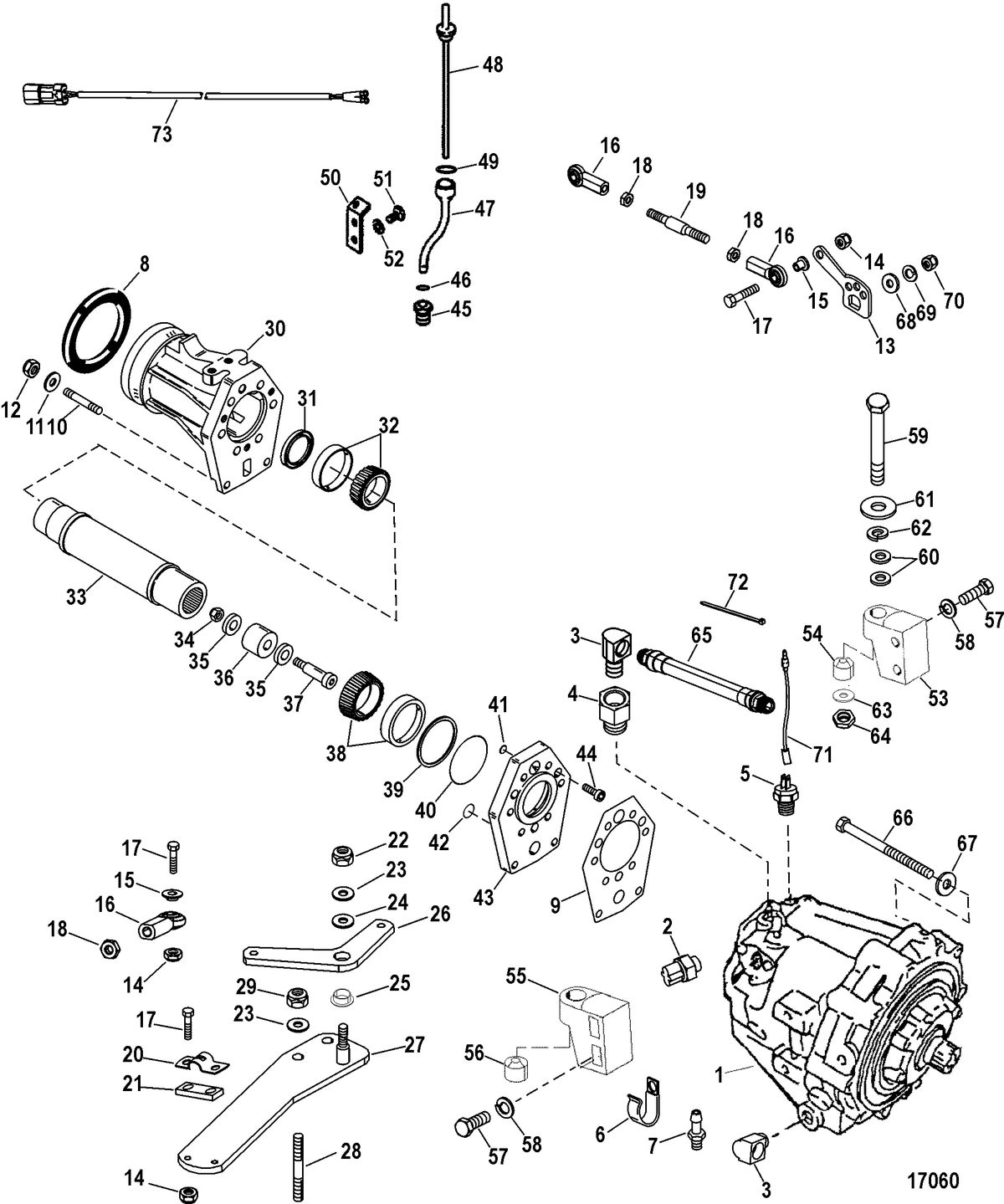 RACE STERNDRIVE 525 EFI Transmission And Components(Six Drive / Bravo)