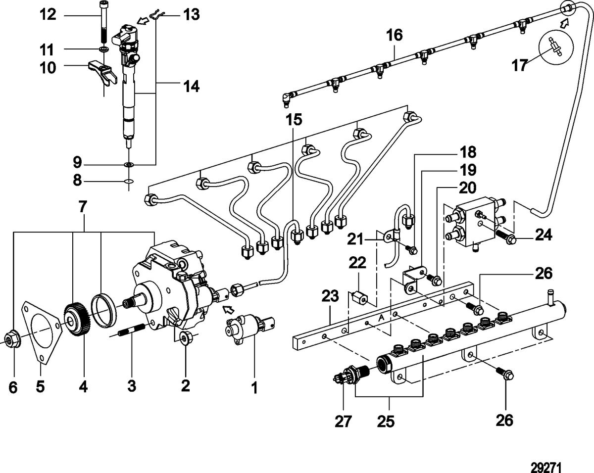 MERCRUISER CUMMINS/MERCRUISER DIESEL QSD-4.2L Fuel System
