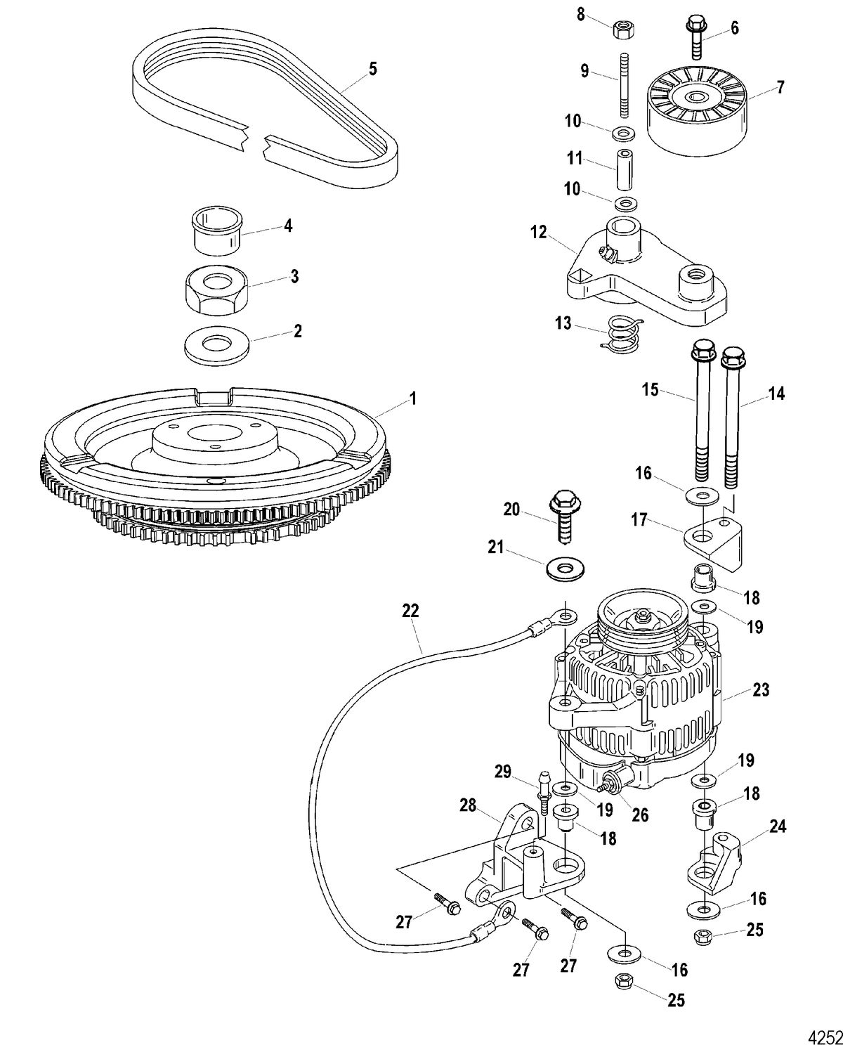 SPORTJET 200 DFI M2 JET DRIVE Flywheel And Alternator