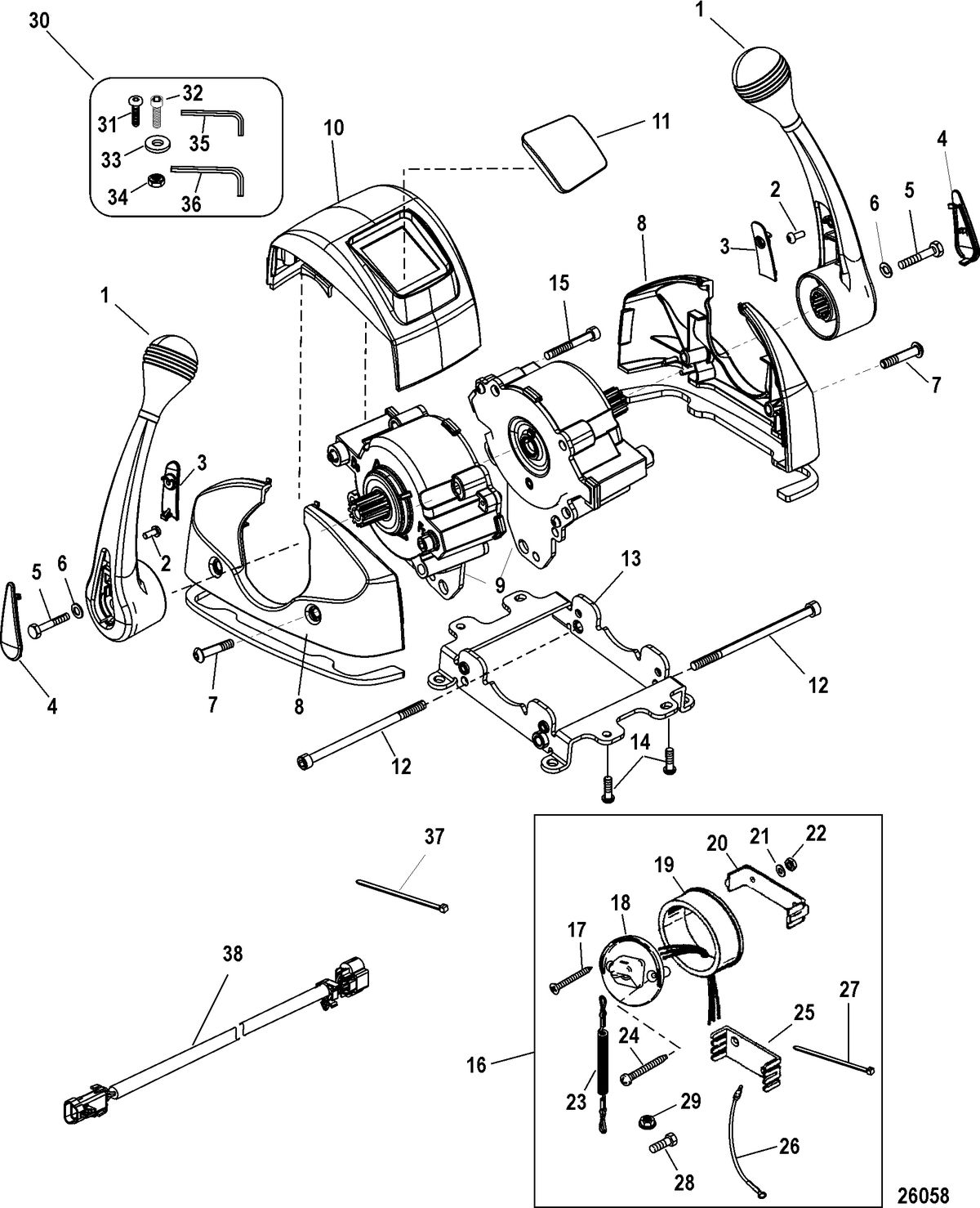 ACCESSORIES REMOTE CONTROL SYSTEMS AND COMPONENTS Yacht Control-DTS, Dual Throttle
