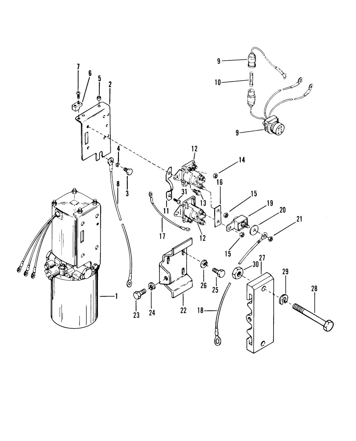 RACE OUTBOARD MOD - VP (EFI) HYDRAULIC PUMP AND MOUNTING BRACKET