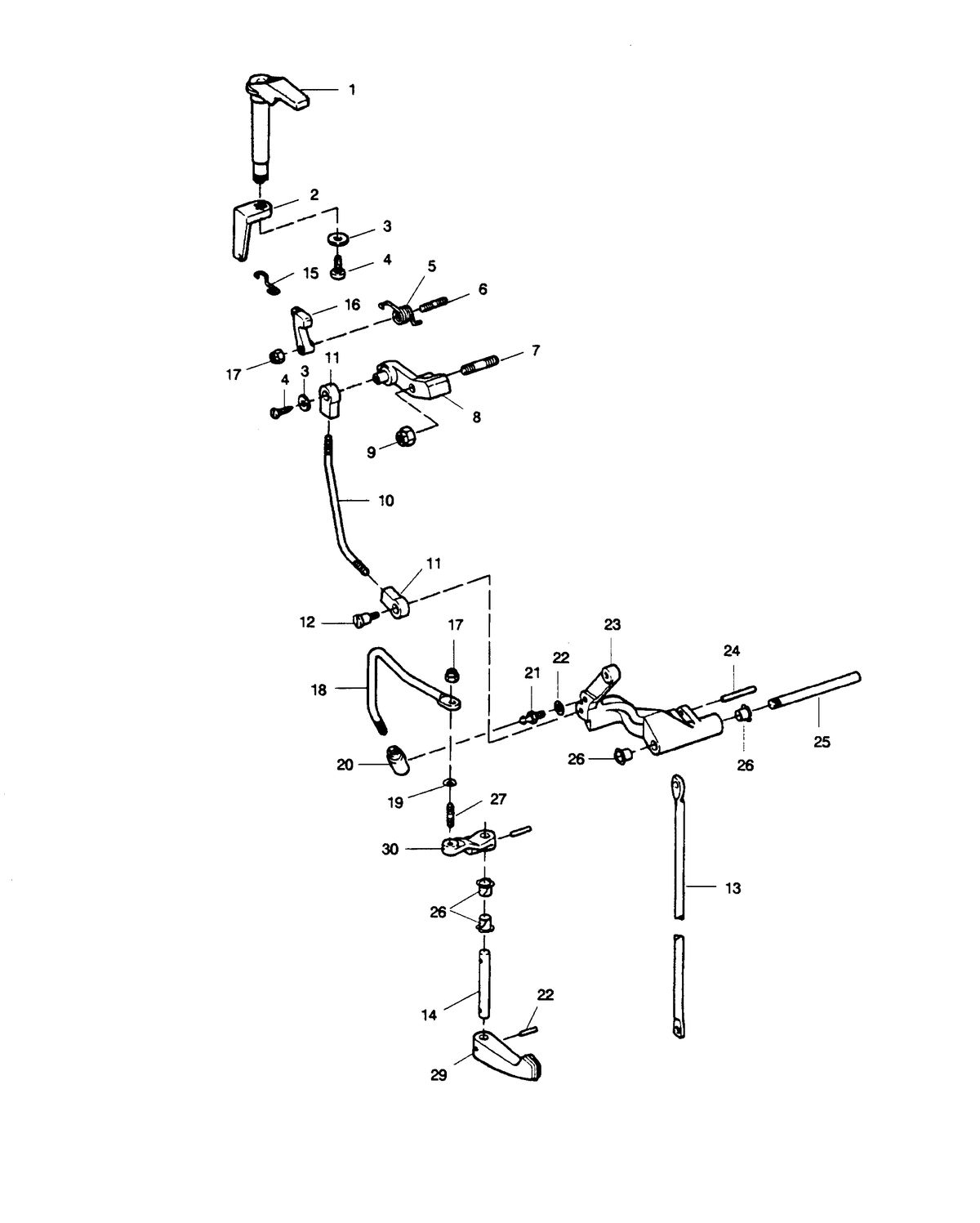 SEARS SEARS 9.9 H.P. SHIFT LINKAGE