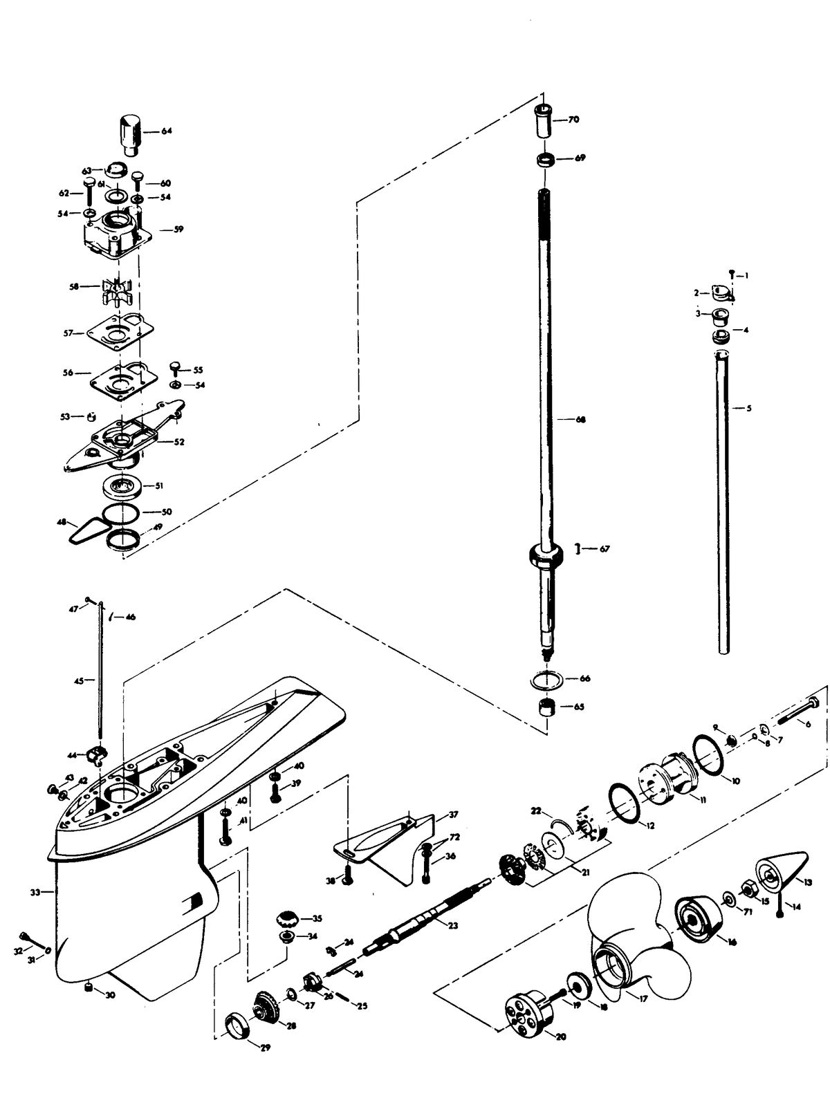 CHRYSLER 115 H.P. CHARGER GEAR HOUSING