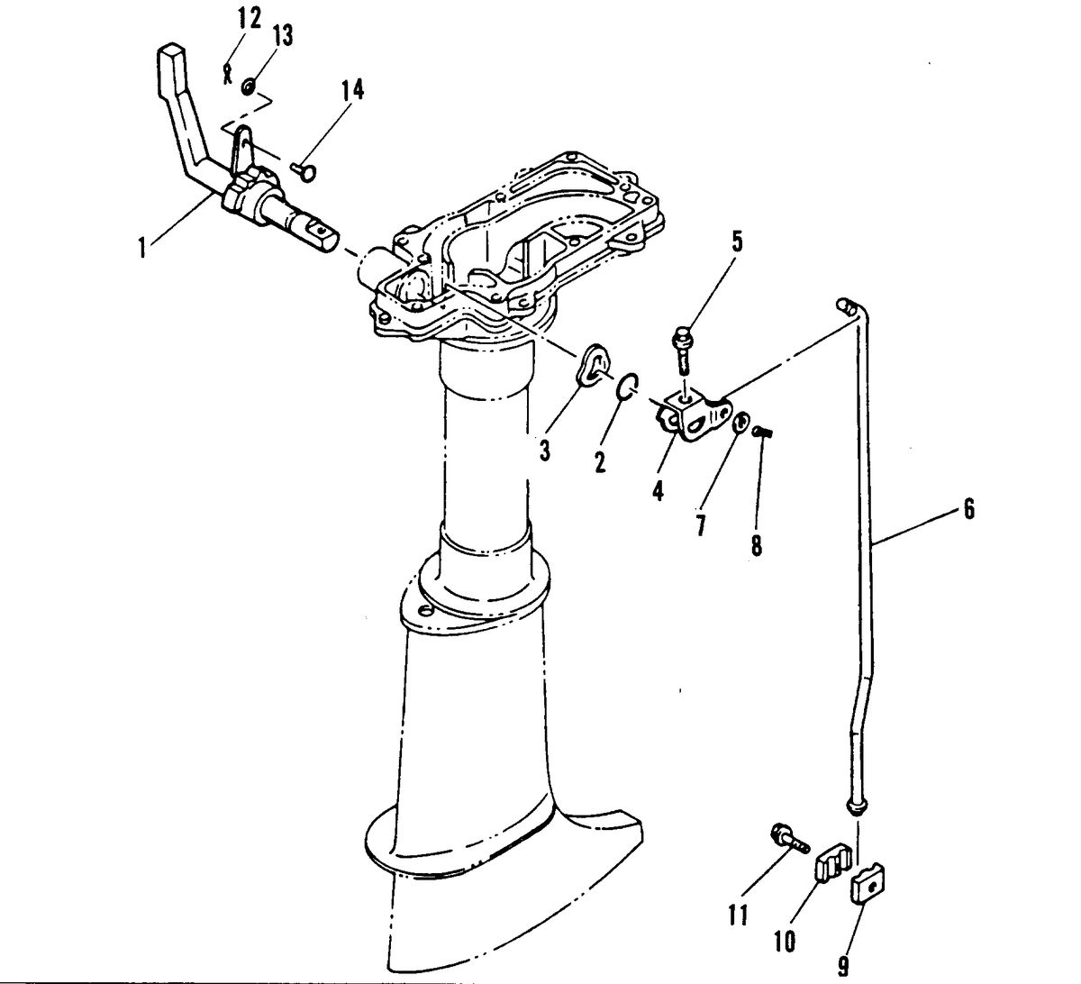 MARINER 5 H.P. GEAR SHIFT LINKAGE