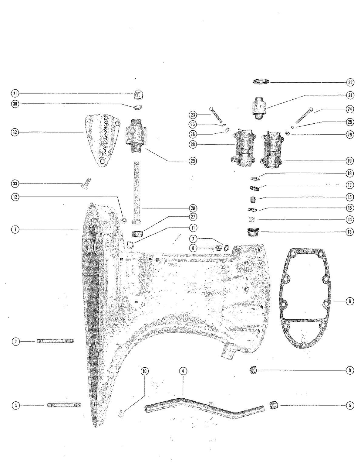 MERCURY MERC 700 DRIVE SHAFT HOUSING ASSEMBLY