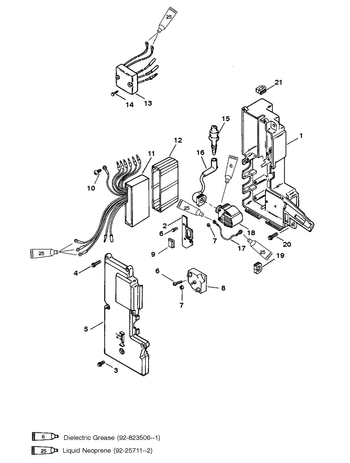 MERCURY/MARINER 50/55/60 JET 45 ELECTRICAL COMPONENTS (55)