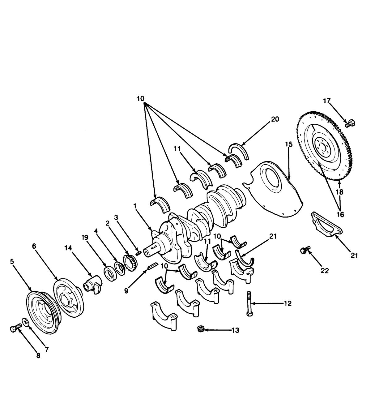 U.S. MARINE US MARINE 460 INBOARDS CRANKSHAFT AND FLYWHEEL