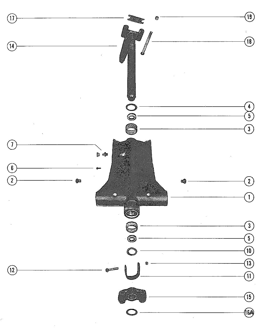 MERCURY MERC 115 SWIVEL BRACKET ASSEMBLY