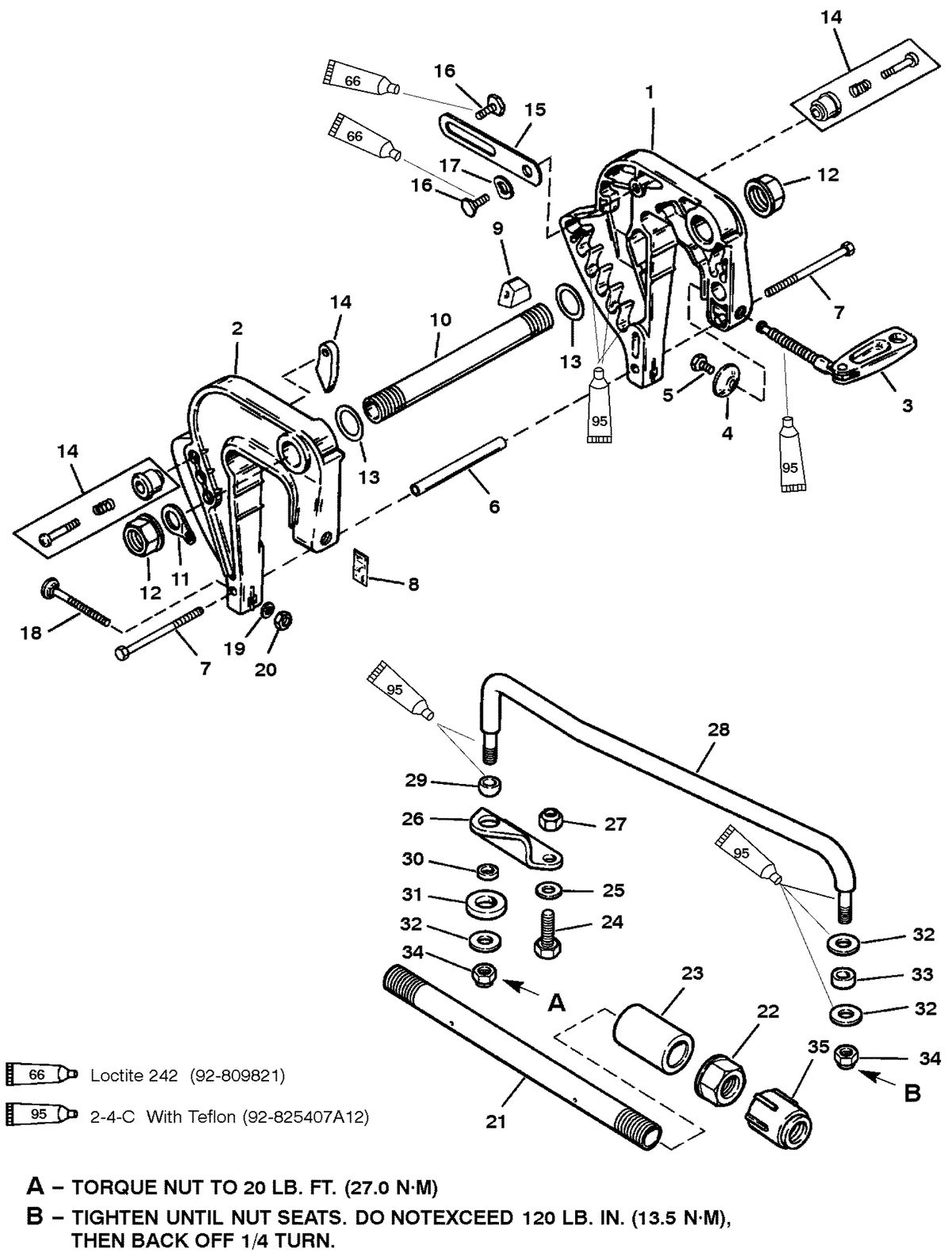 MERCURY 9.9 /8(BONDENSEE) 4 STROKE CLAMP BRACKET