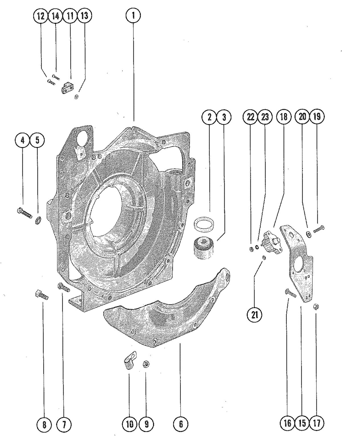 MERCRUISER 470 ENGINE FLYWHEEL HOUSING ASSEMBLY