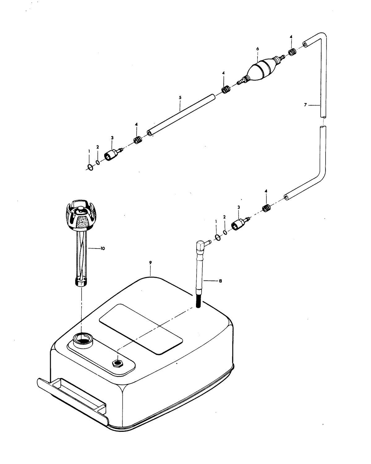 CHRYSLER 7.5 HP FUEL TANK AND LINE