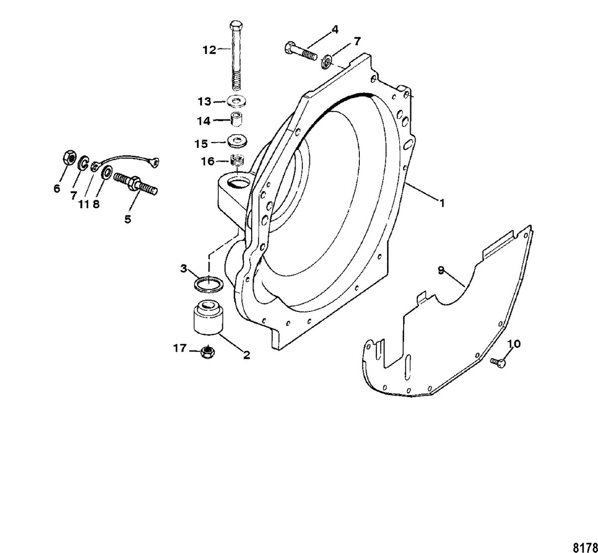 MERCRUISER 3.0L/LX ALPHA ONE Flywheel Housing