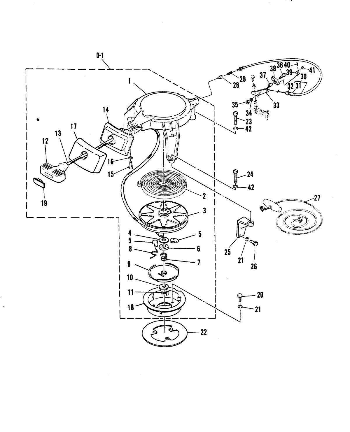 MARINER 15 H.P. W/MARATHON RECOIL STARTER