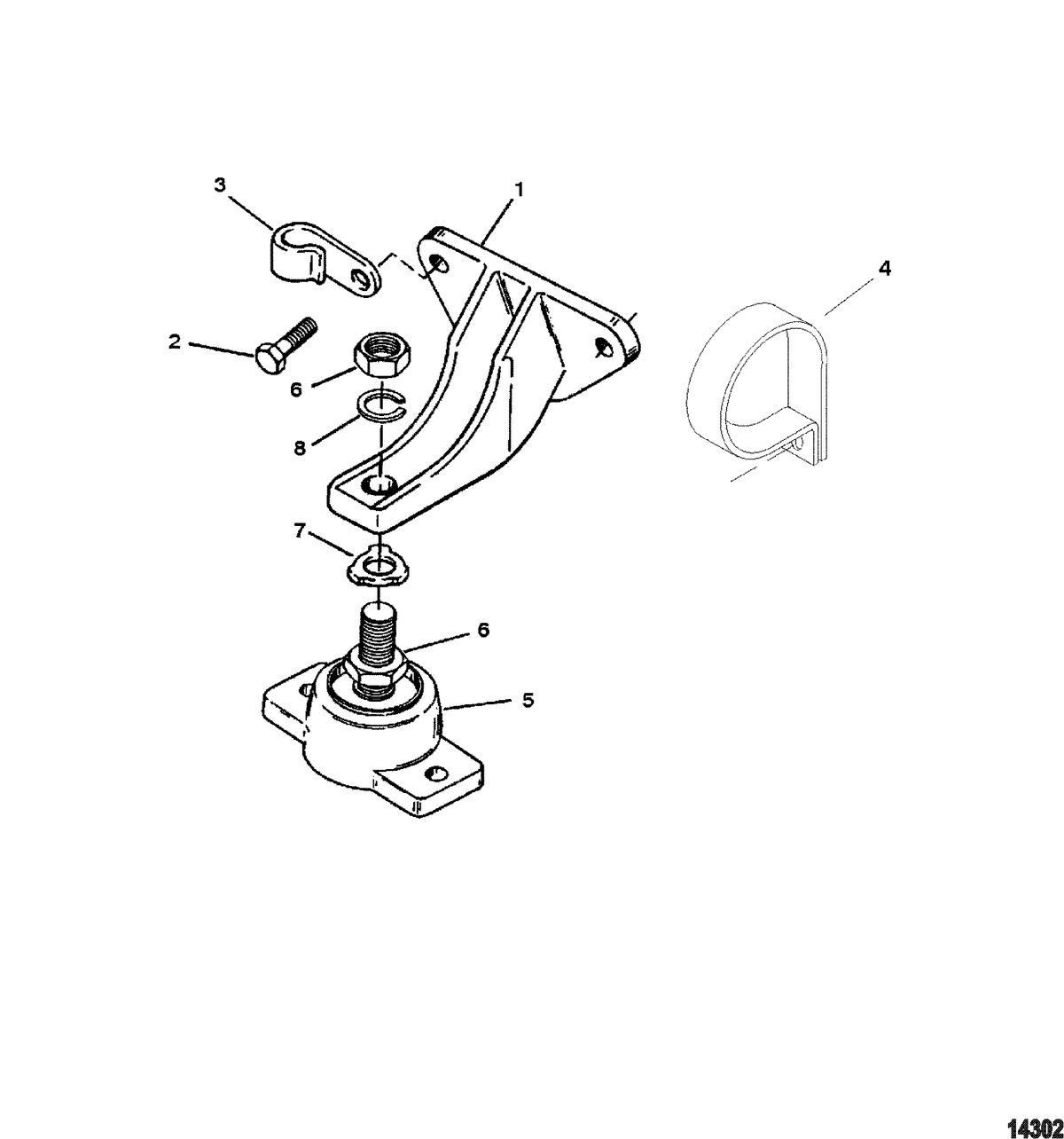 MERCRUISER 262 MAGNUM (EFI - TBI) Engine Mounting