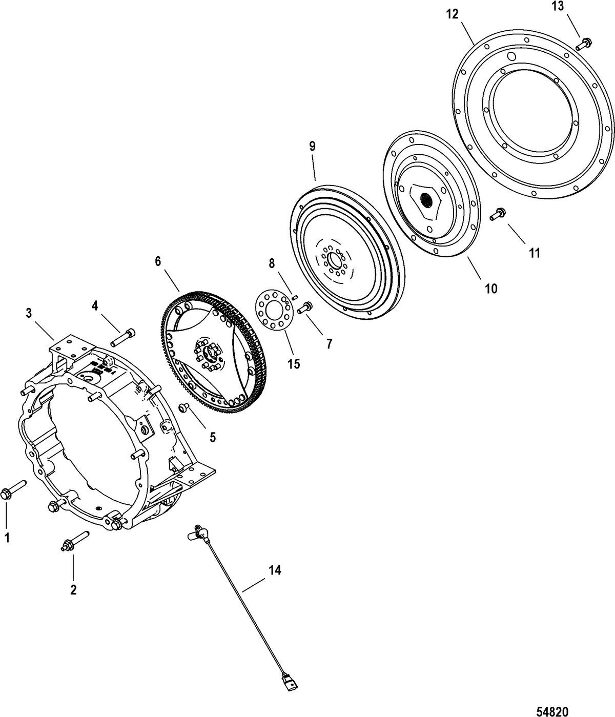 MERCRUISER 4.2L TDI FLYWHEEL HOUSING, Inboard