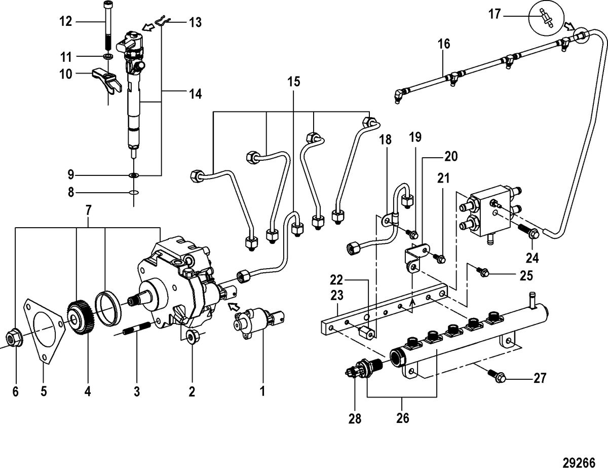 MERCRUISER CUMMINS/MERCRUISER DIESEL QSD-2.8L Fuel System