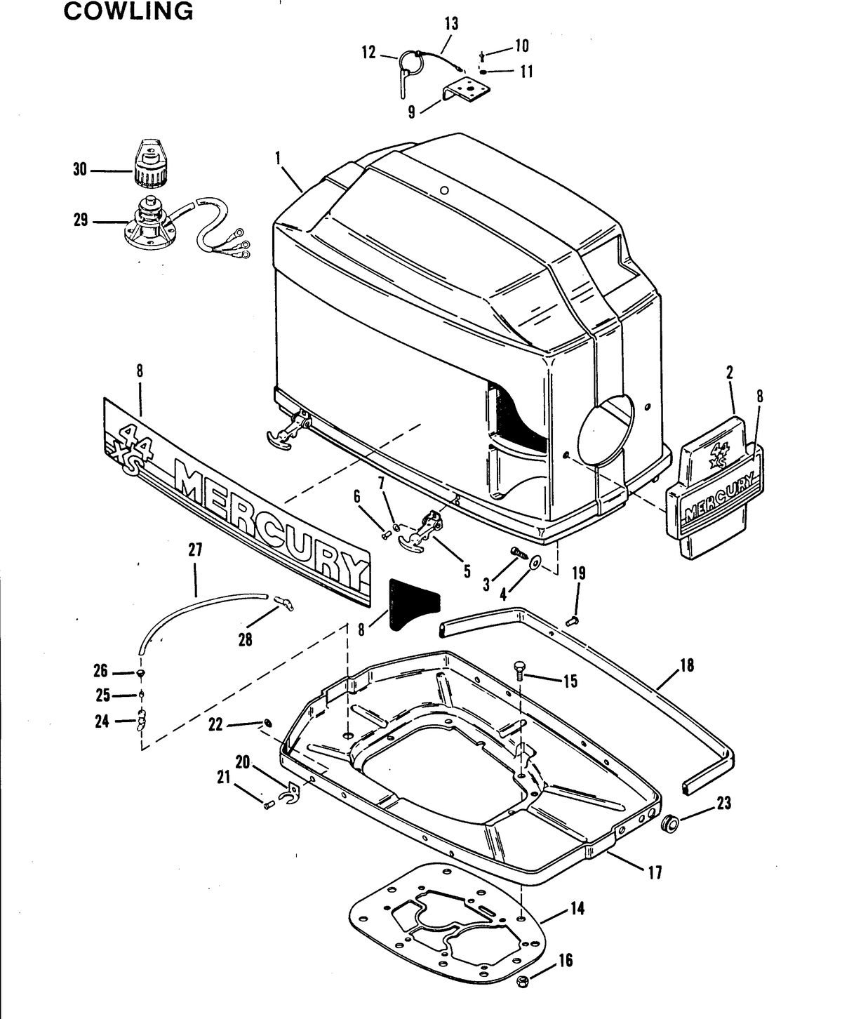 RACE OUTBOARD 44 XS COWLING