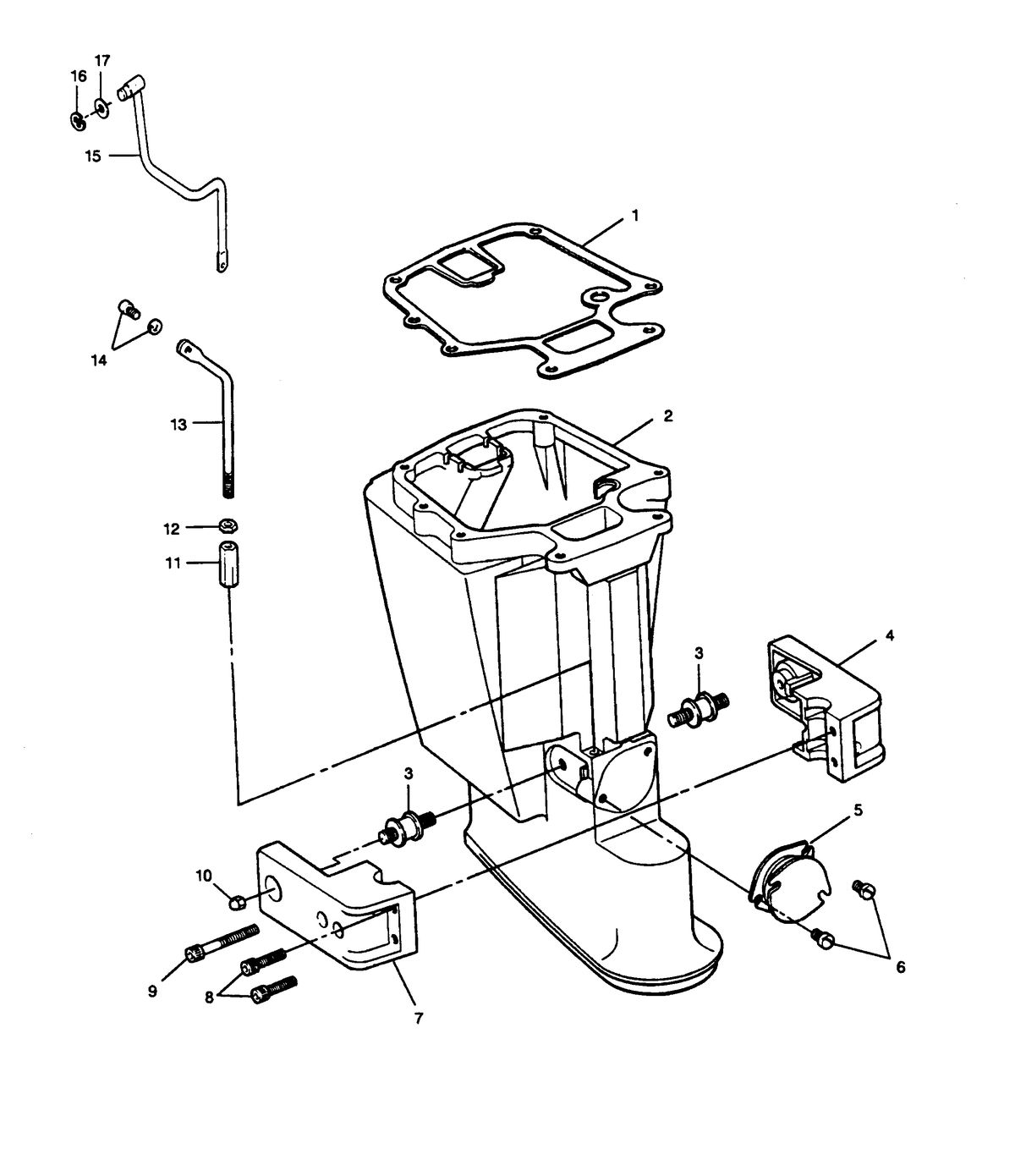 FORCE FORCE 1989 25 H.P. "A" MODELS MOTOR LEG