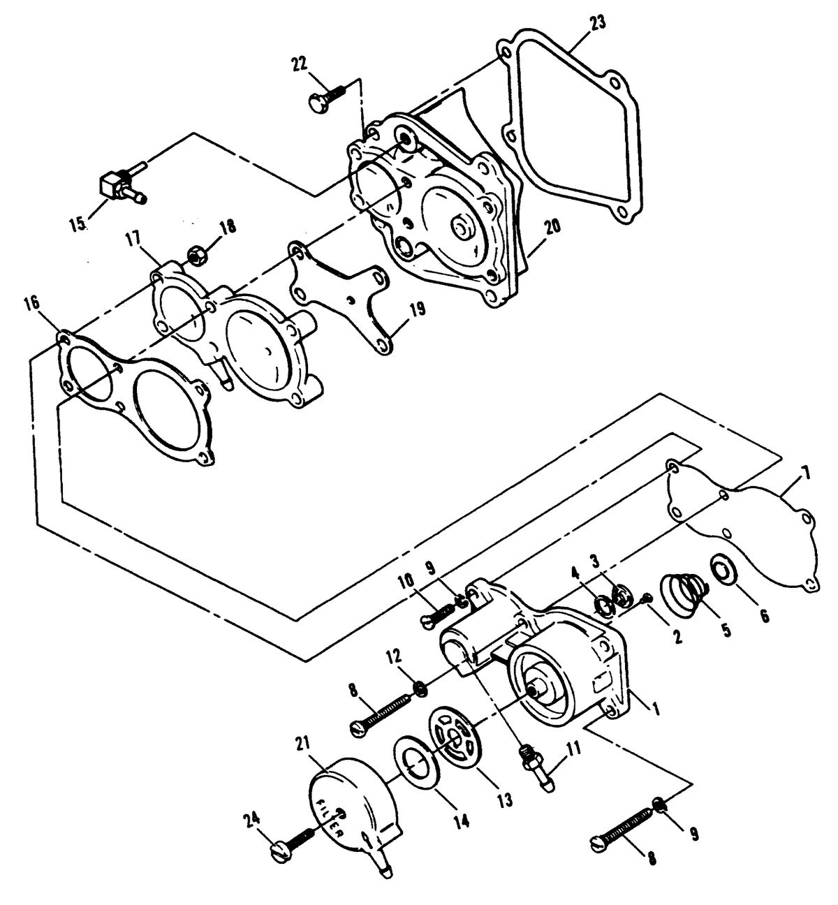FORCE 120 H.P. FUEL PUMP ASSEMBLY (90A,92C)
