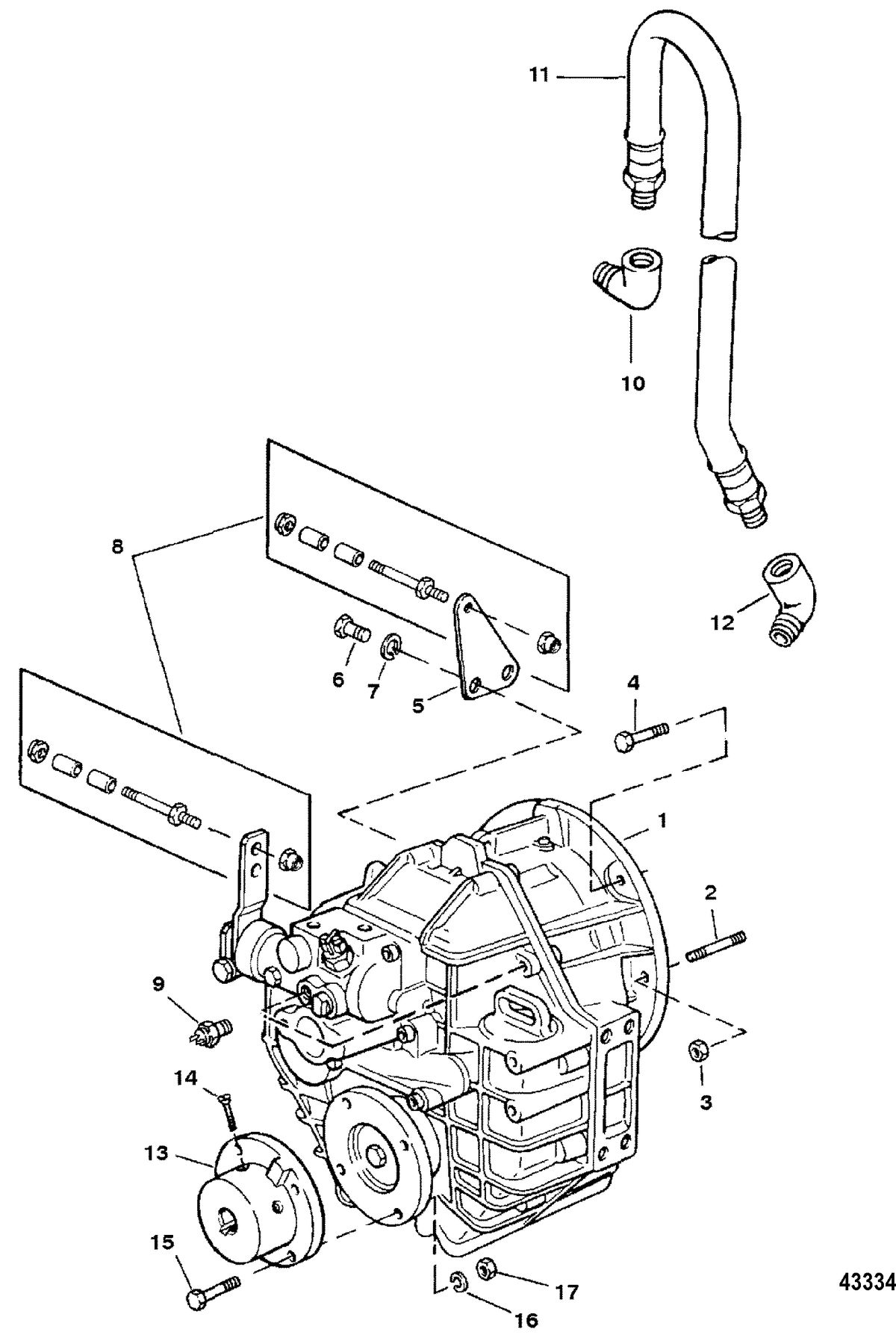 MERCRUISER D4.2L/220 IDI DIESEL Transmission & Related Parts(Inboard)