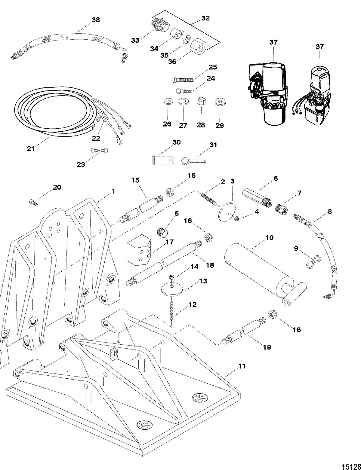 ACCESSORIES TRIM / TILT / LIFT SYSTEMS AND COMPONENTS K Plane, 450S(843868A1 / 846244A2)