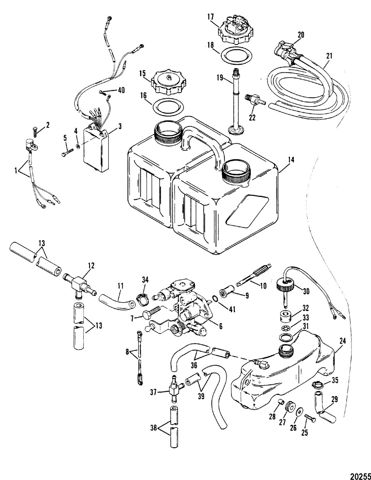 MERCURY/MARINER 150 H.P. XR-2 MARATHON MAGNUM (V-6) (1978-1985 COMBINED BOOK) Oil Injection Components