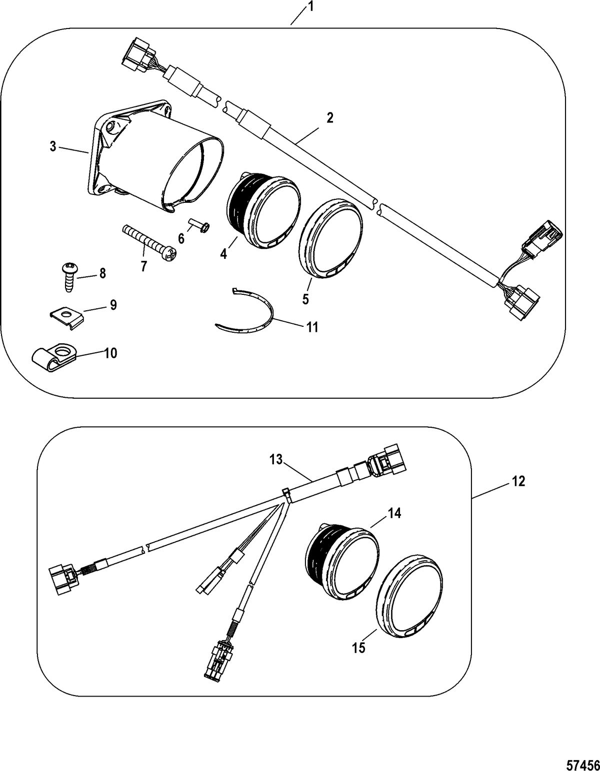MERCURY/MARINER 150 4-STROKE Tachometer Kits, Transom and Helm Mount
