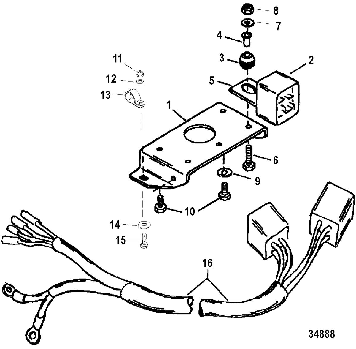 RACE OUTBOARD 200 EFI PROMAX/SUPERMAGNUM Trim Solenoid Plate