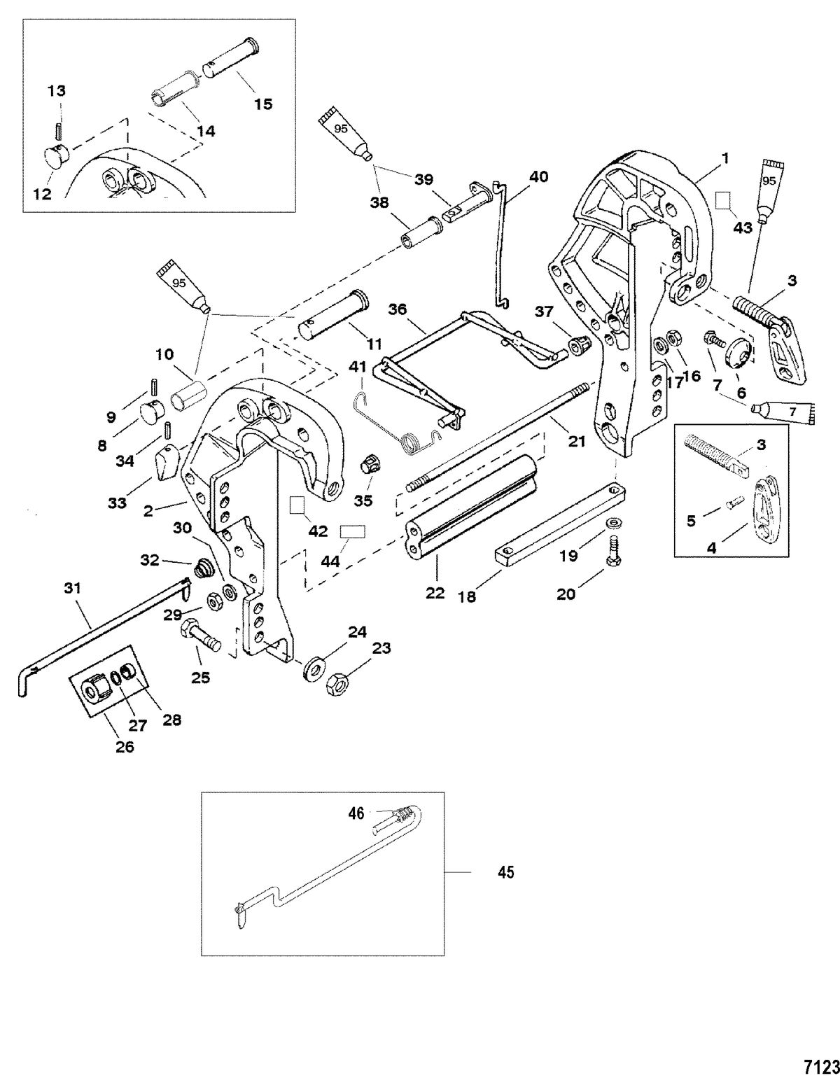 MERCURY/MARINER 30/40 (2 CYLINDER) 2-STROKE Clamp Bracket