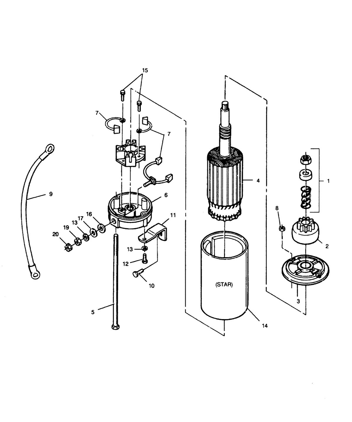 FORCE FORCE 1991 120 H.P "B" MODEL L-DRIVE STARTER