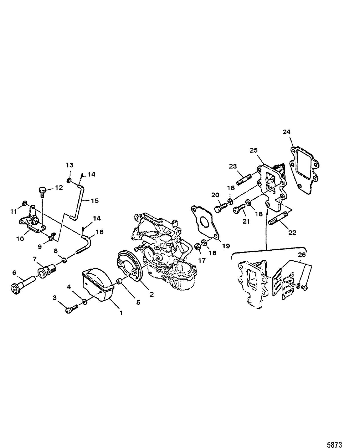 MARINER 8HP KEROSENE INTAKE MANIFOLD